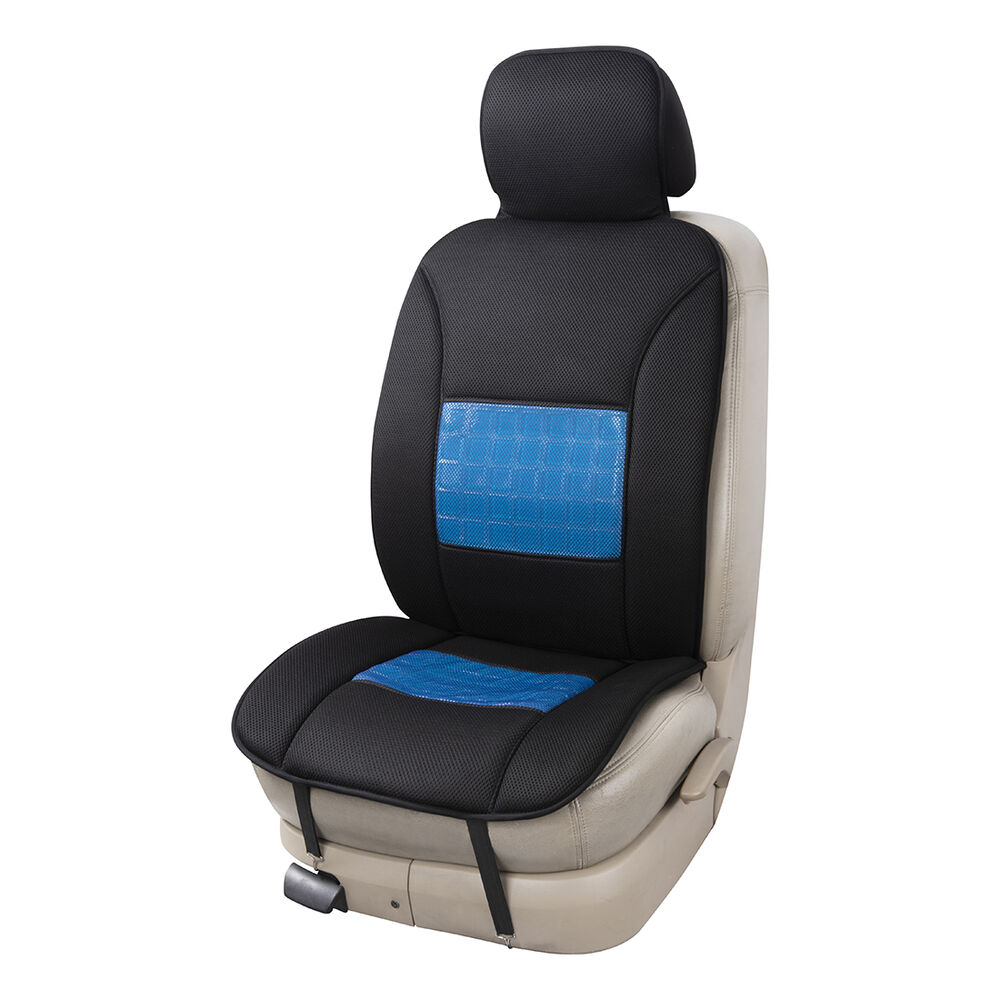 Cabin Crew Cooling Gel & Mesh Seat Cushion Black Single Supercheap Auto