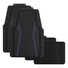 SCA Carbon Fibre PVC Car Floor Mats - Set of 4, Black/Blue, , scaau_hi-res