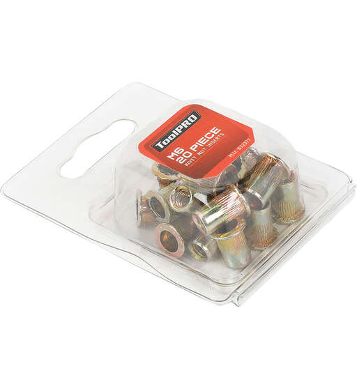 ToolPRO Rivet Nut Inserts M6 20 Piece, , scaau_hi-res