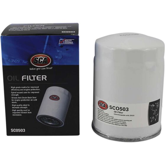 SCA Oil Filter SCO503 (Interchangeable with Z503), , scaau_hi-res