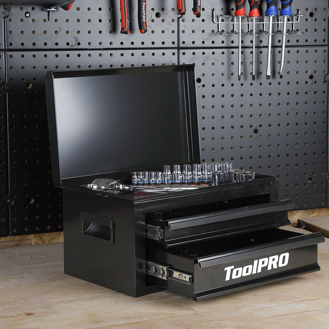 ToolPRO 15" Heavy Duty Mini Tool Chest Black, , scaau_hi-res