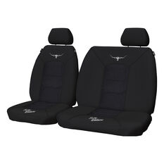 R.M.Williams Woven Ute Seat Cover Black Size 301 Front Bucket And Bench (W/Out Cut Out) Air Bag Compatible, , scaau_hi-res