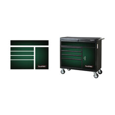 ToolPRO Tool Cabinet Magnet Fascia Set - Green Carbon Fibre, Suits 41" Cabinet, , scaau_hi-res