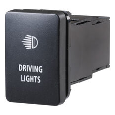 Narva OE Style Switch - Suits Toyota Landcruiser Prado 150-200 Series, Driving Lights Push On/Off Blue LED, Toyota, 63304BL, , scaau_hi-res