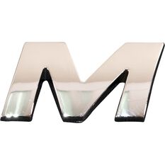 SCA 3D Chrome Badge Letter M, , scaau_hi-res