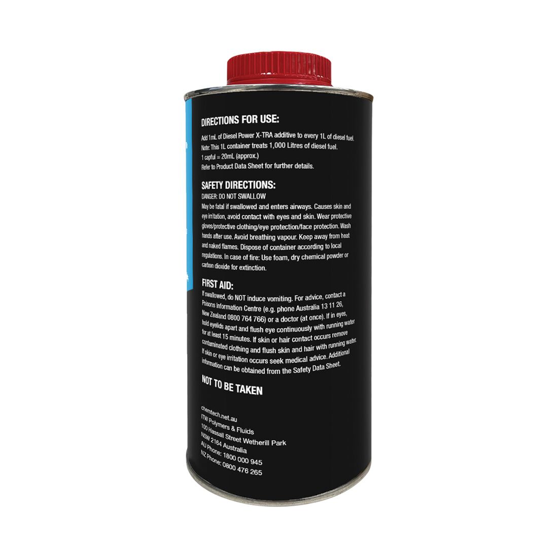 Chemtech Diesel Power Xtra Fuel Additive - 1 Litre, , scaau_hi-res