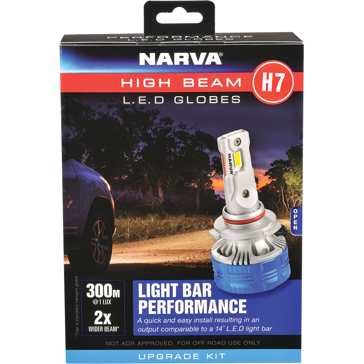 Narva High Beam LED Headlight Globes H7 12 24V 18447H