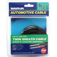 Narva Automotive Cable Twin Sheath 10 Metres 3mm 10 AMP, , scaau_hi-res