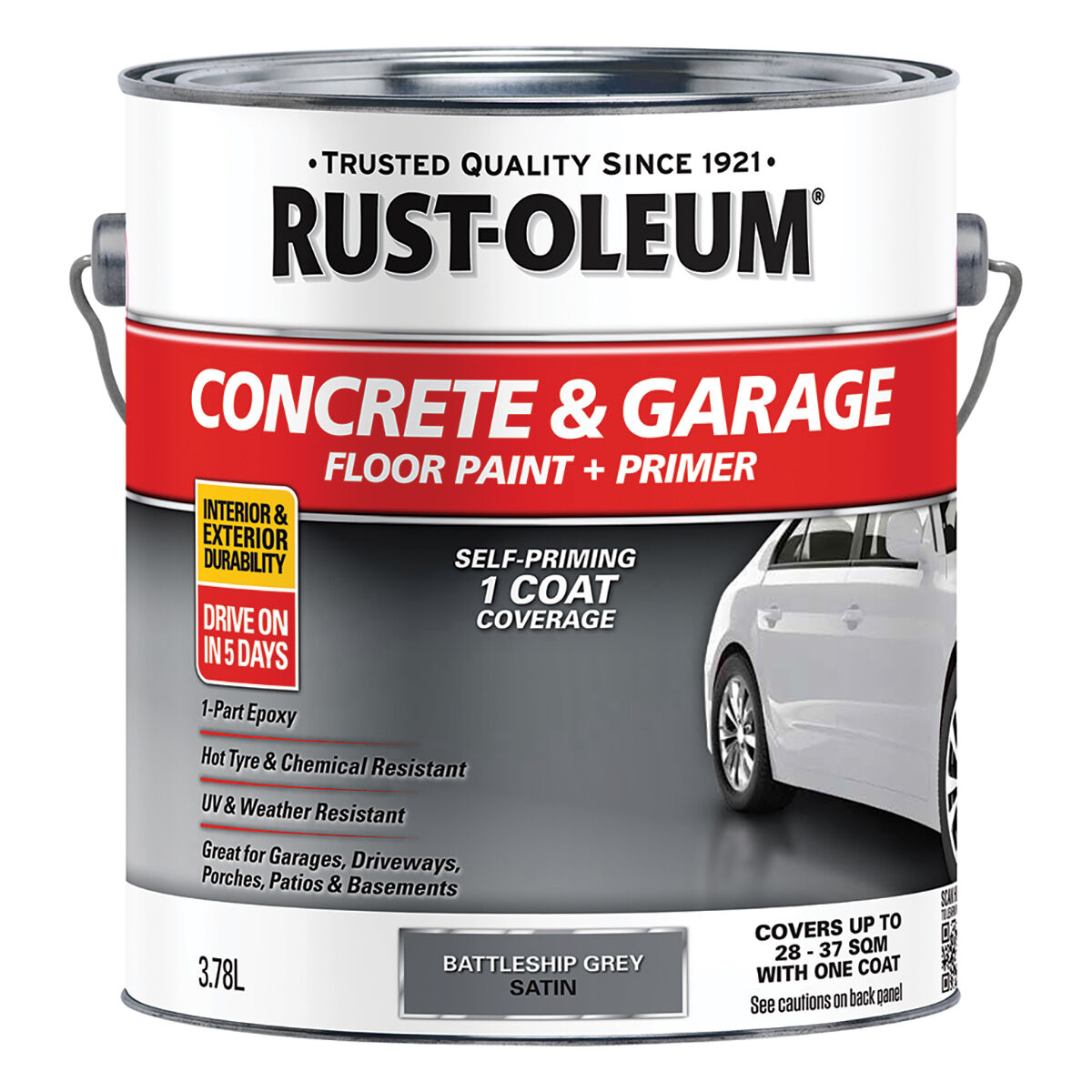 Rust oleum Garage Floor Paint Battle Grey 3.78 Litre