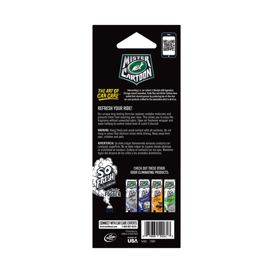 Turtle Wax x Mister Cartoon Air Freshener Sacred 3 Pack, , scaau_hi-res