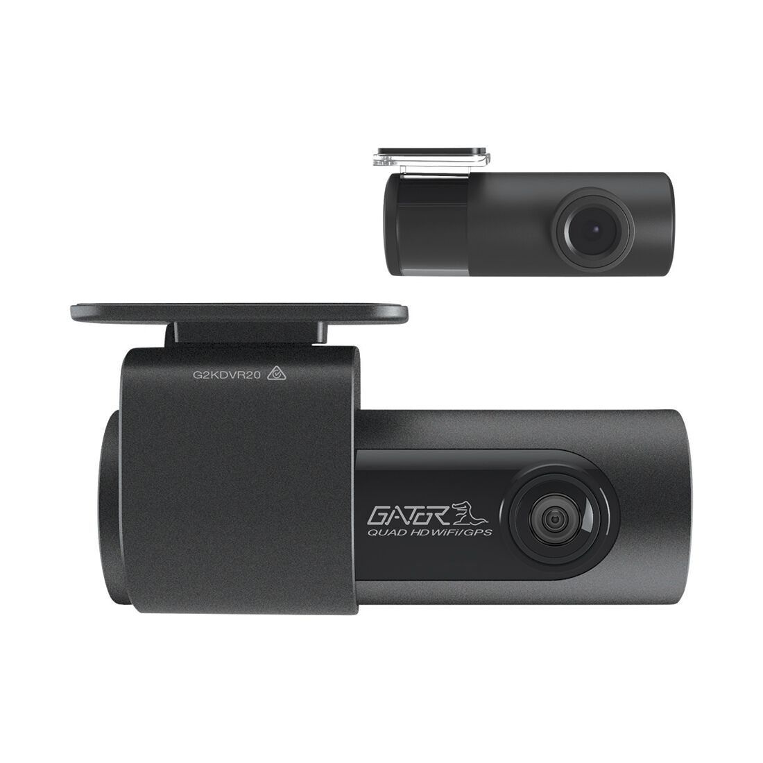 Gator Dash Camera 2K Dual Barrel WiFi GPS 64GB G2KDVR20, , scaau_hi-res