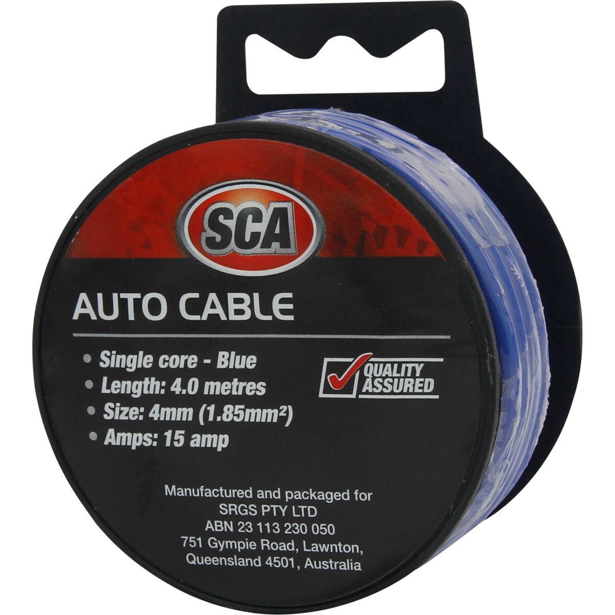 SCA Automotive Cable - Single Core, 15A 4mm x 4m, Blue, , scaau_hi-res