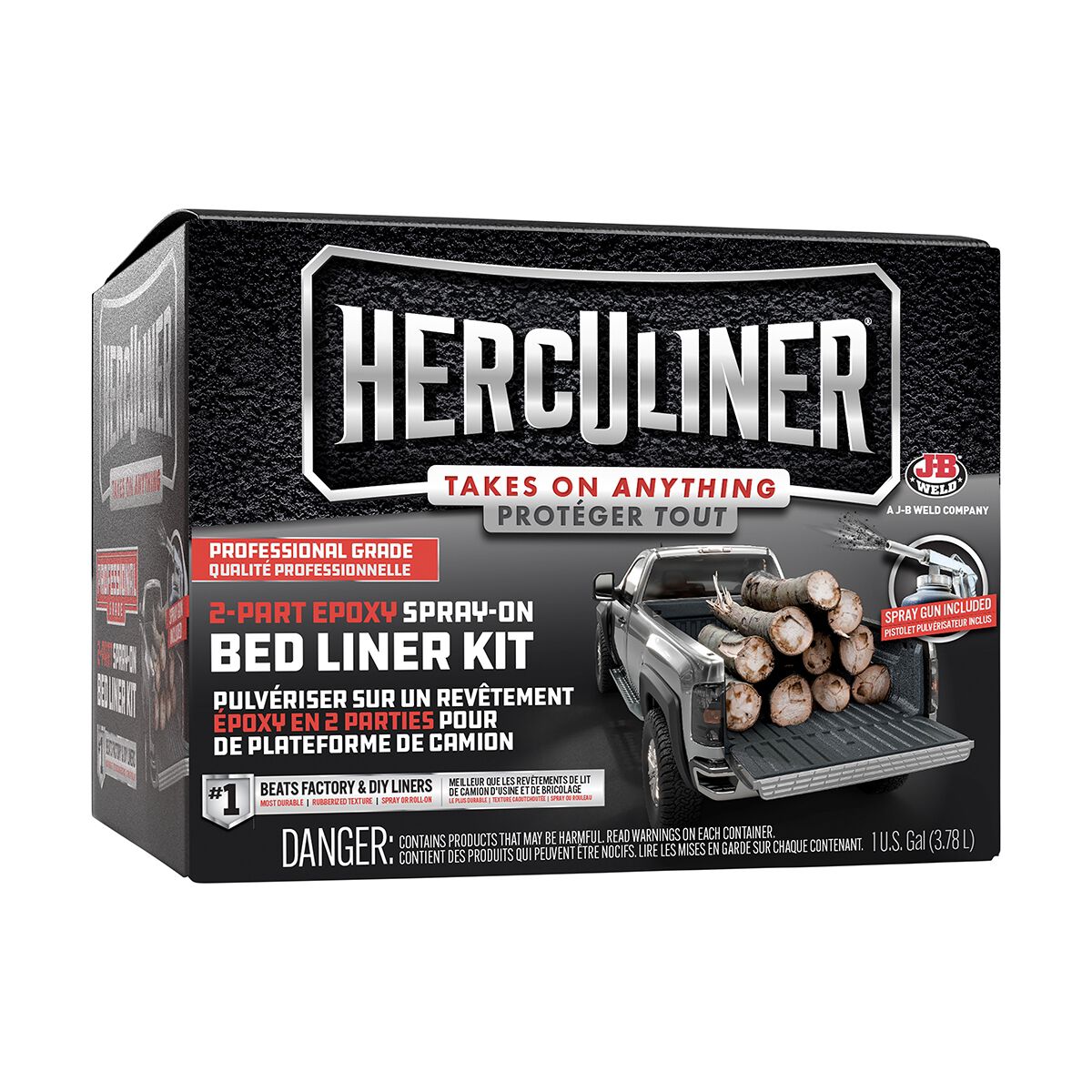 Herculiner Bed Liner Protective Coating Pro Kit 3.78 Litres, , scaau_hi-res