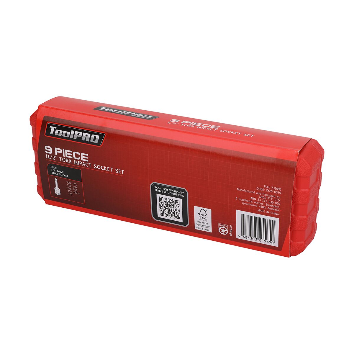 ToolPRO Impact Socket Set 1/2" Drive Hex Metric 9 Piece, , scaau_hi-res