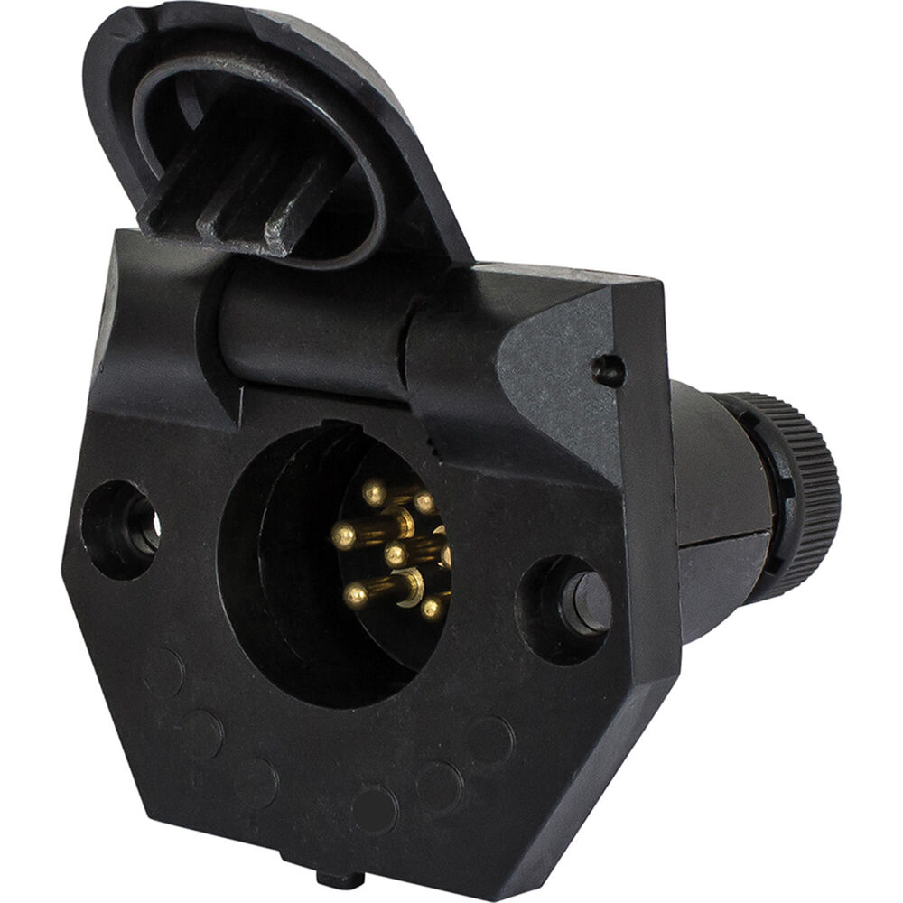 KT Cable Trailer Socket, Plastic Small Round, 7 Pin Supercheap Auto