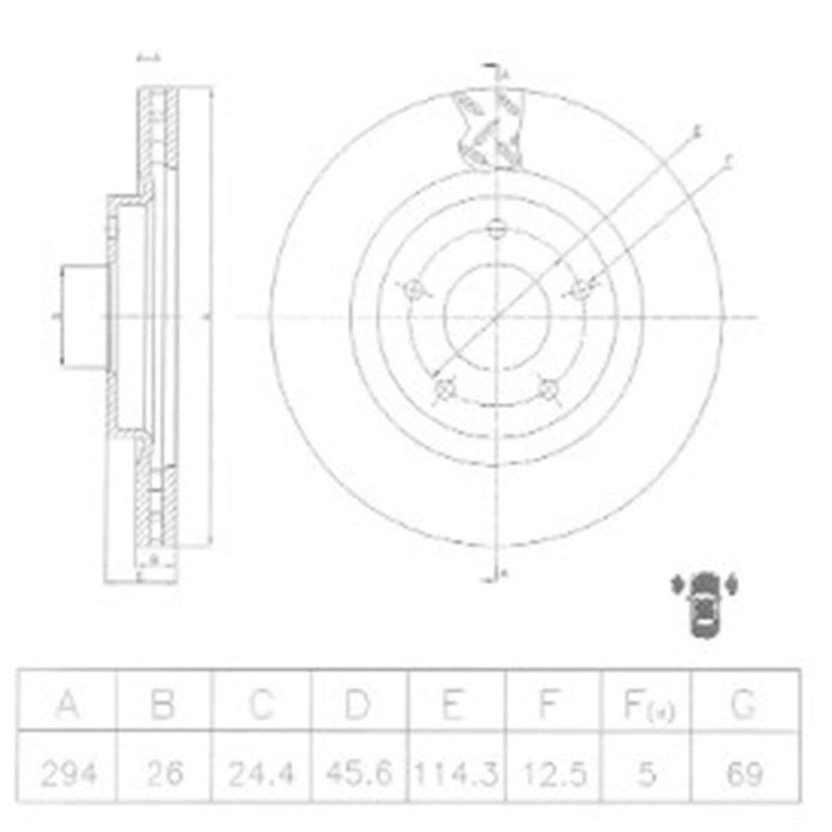 Bosch Disc Brake Rotor - Single, PBR417, , scaau_hi-res
