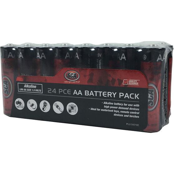 SCA Alkaline AA Batteries 24 Pack Supercheap Auto