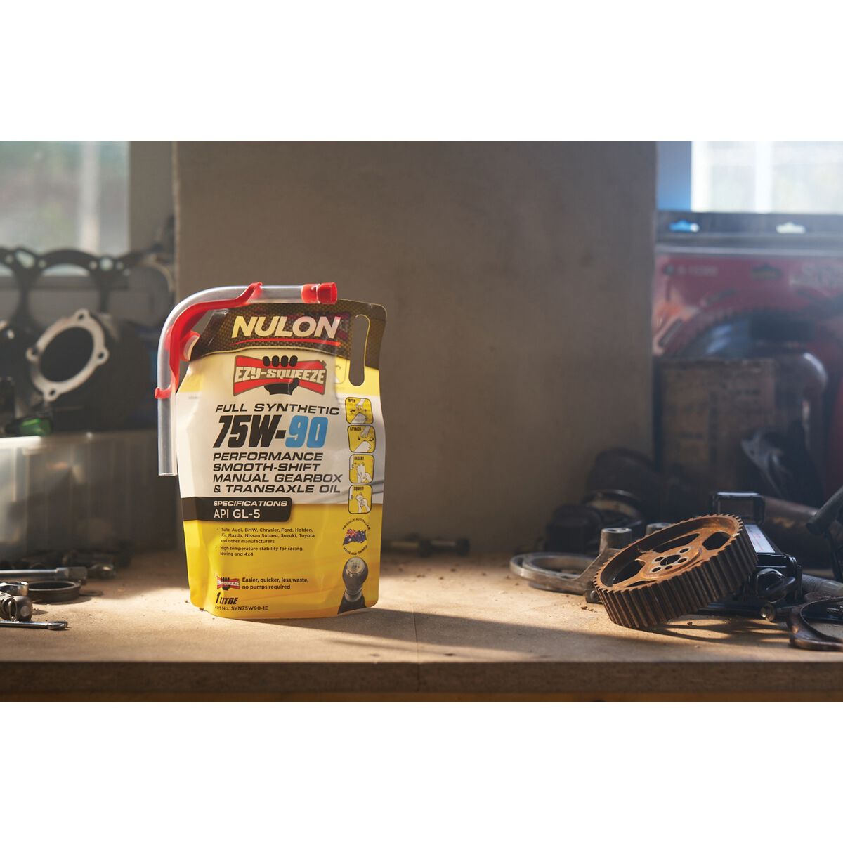 NULON EZY-SQUEEZE Performance Smooth Shift Manual Gearbox & Transaxle Oil - 75W-90, 1 Litre, , scaau_hi-res