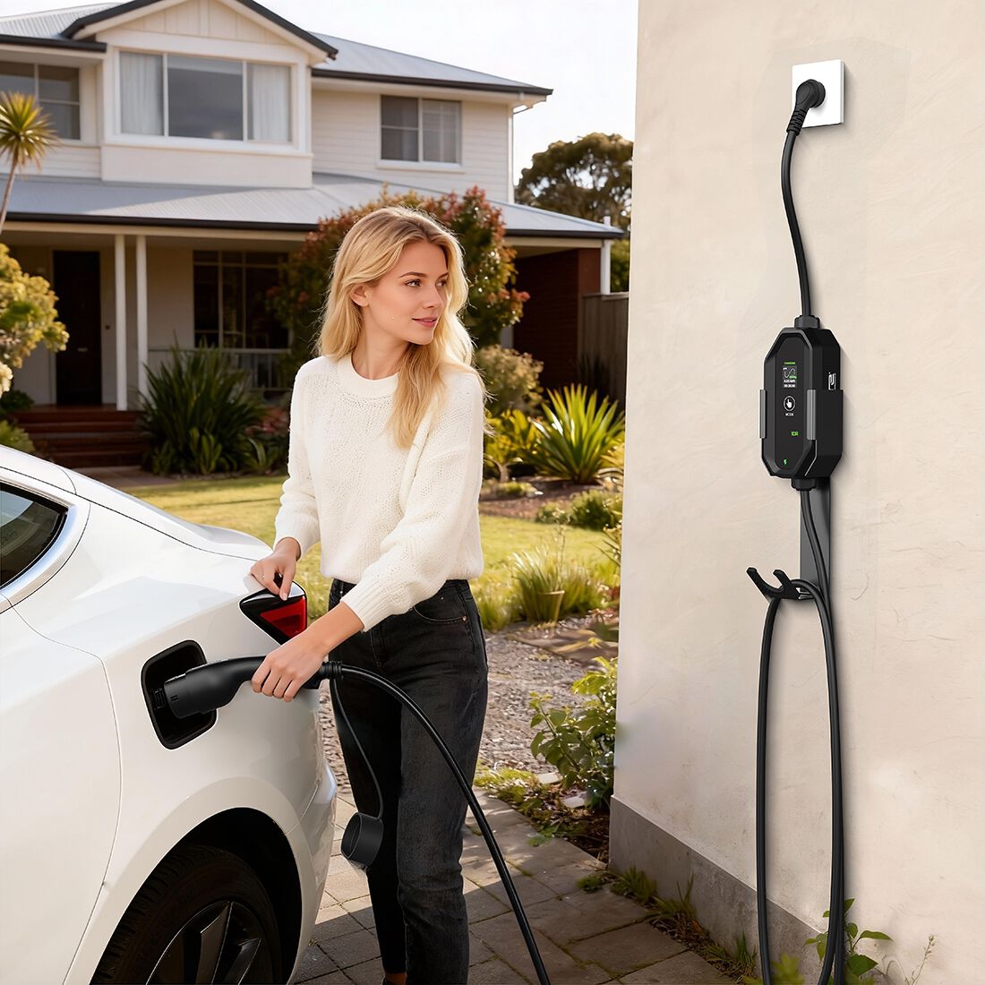 Calibre Electric Vehicle Wall Cable Holder With Hook - Suits Calibre Charge Cable, , scaau_hi-res