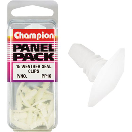 Champion Panel Pack Weather Seal Clips PP16, White Supercheap Auto