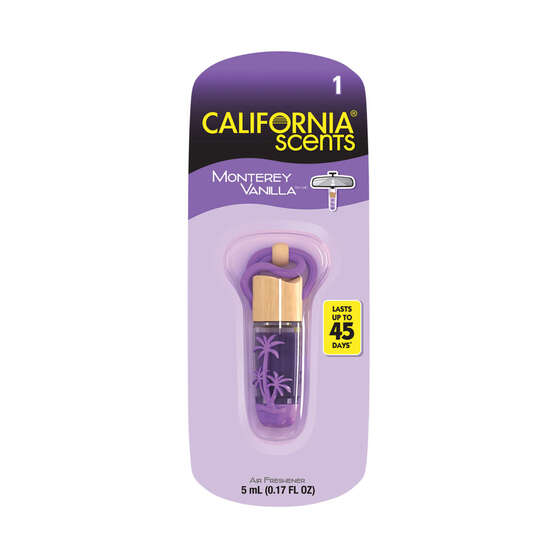 California Scents Hanging Vial Monterey Vanilla Car Air Freshener - 1PK, , scaau_hi-res