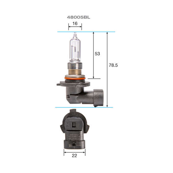 Narva Headlight Globe - HB3, 12V 60W, 48005BL, , scaau_hi-res