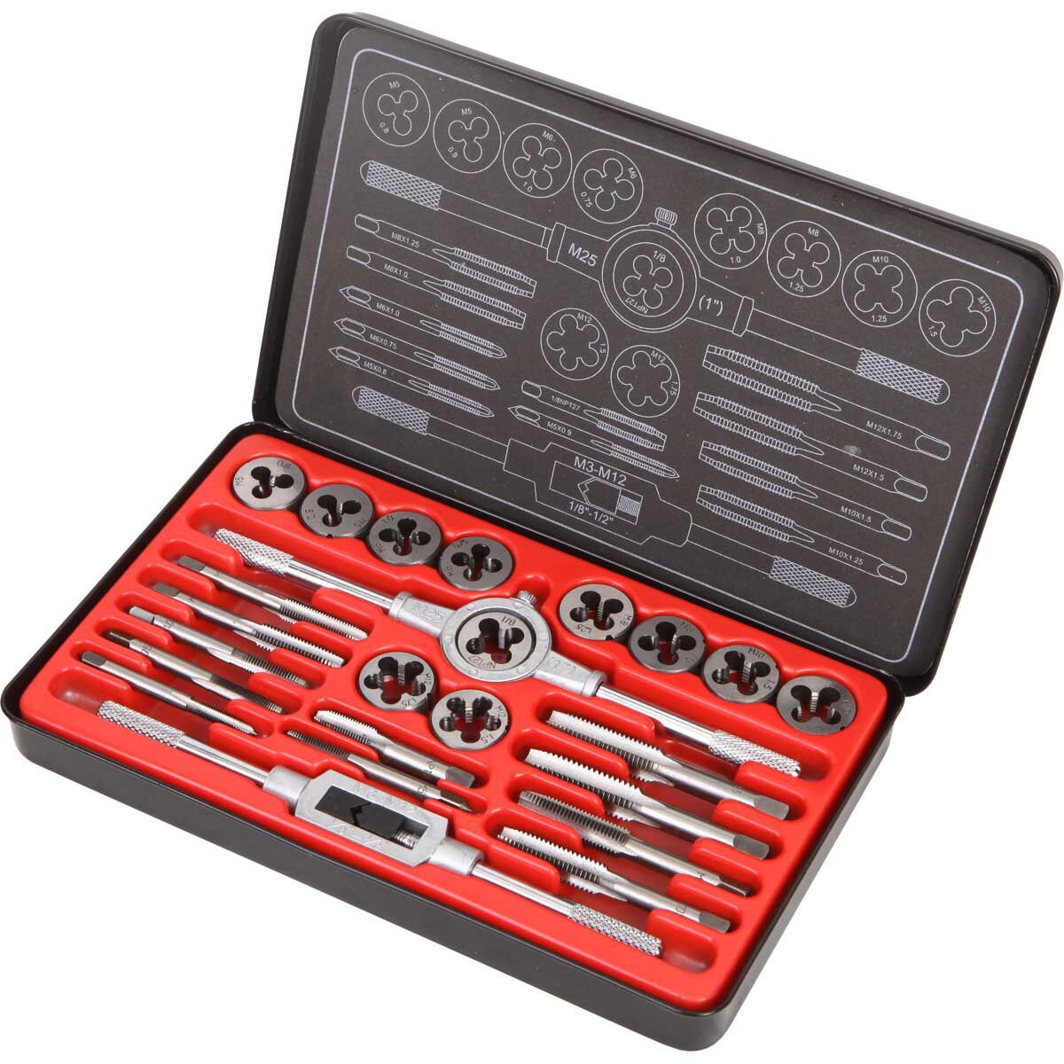 ToolPRO Tap and Die Set Metric 24 Piece Supercheap Auto