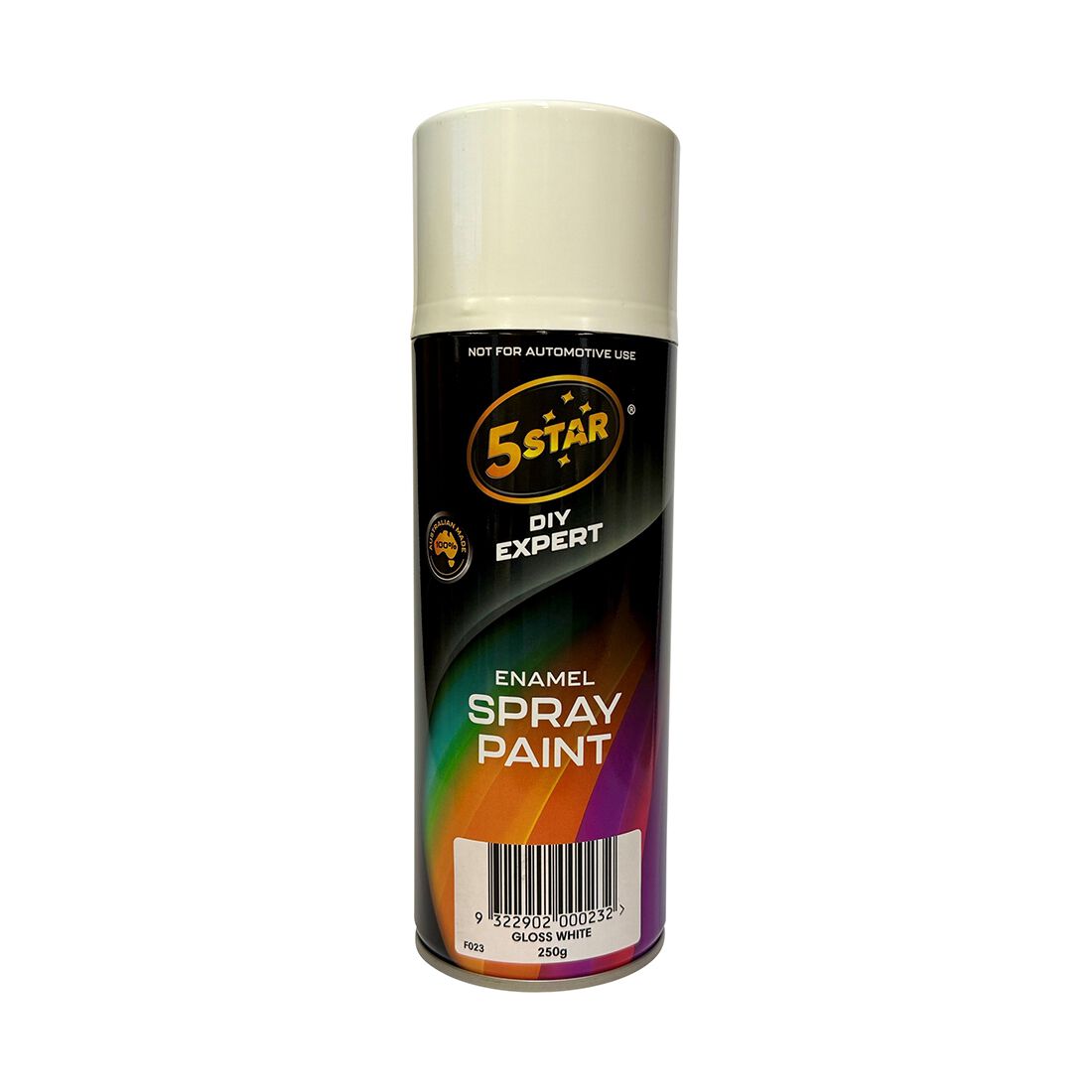 5 Star Enamel Spray Paint Gloss White 250g, , scaau_hi-res