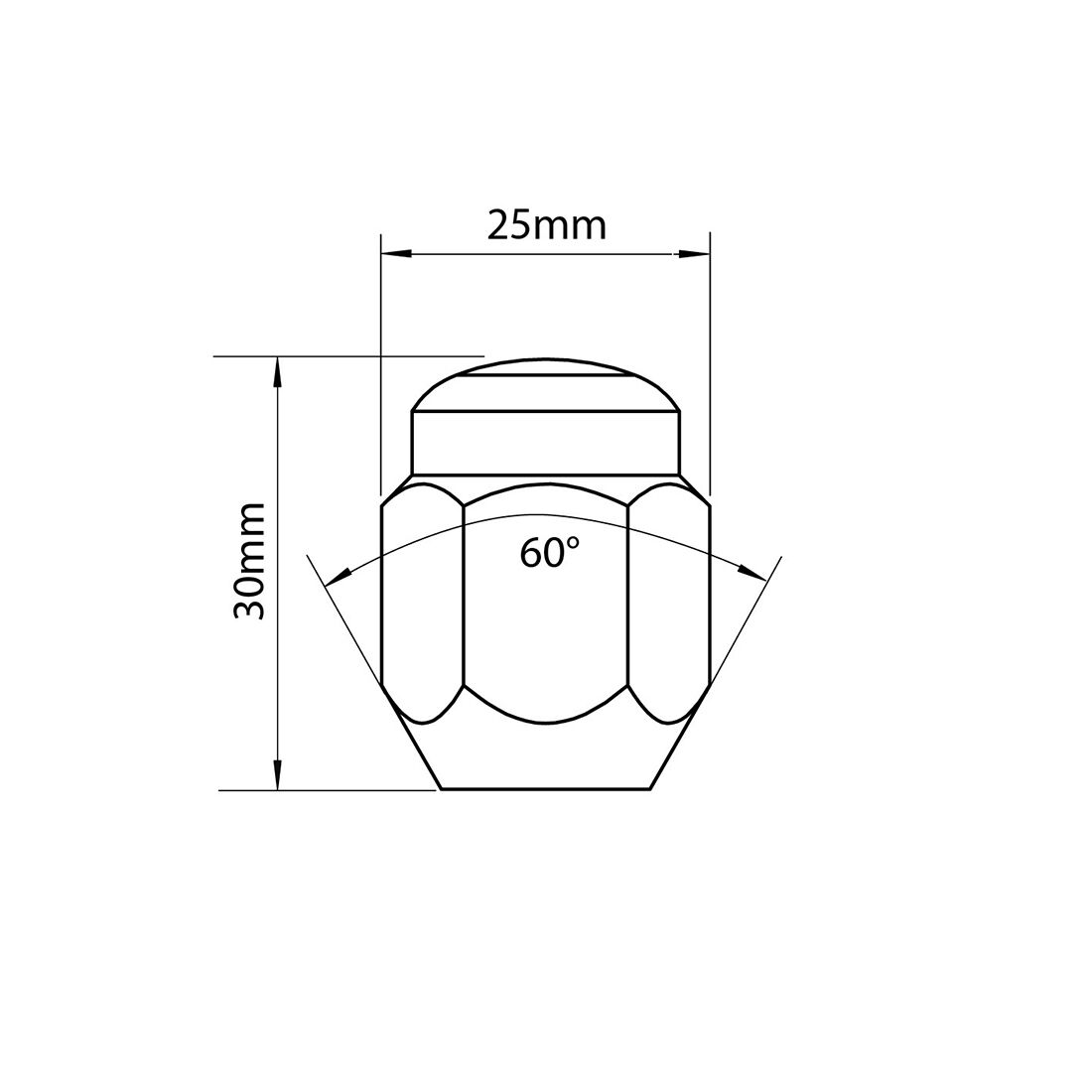 Tridon Wheel Nuts M14x1.5. Tapered Seat. 22mm Hex, , scaau_hi-res