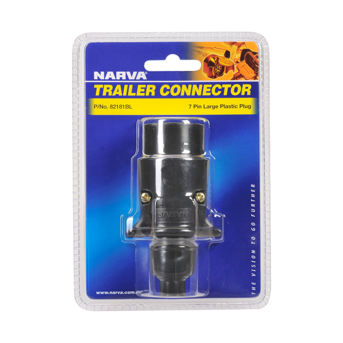 Narva 7 Pin Large Round Plastic Trailer Plug, , scaau_hi-res