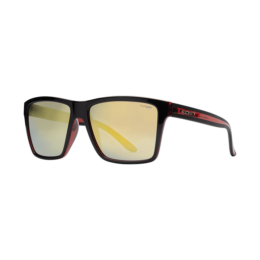 Lost Malibu Mirror Sunglasses Black/Yellow, , scaau_hi-res