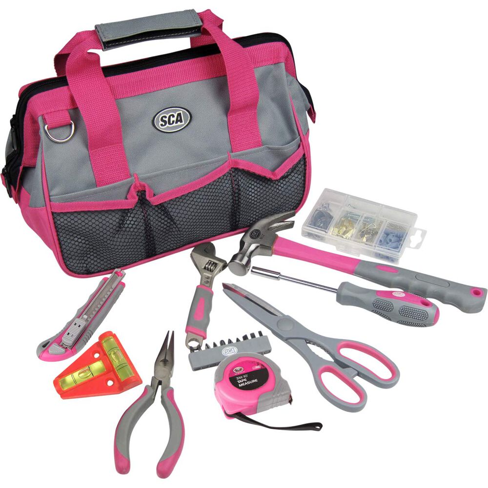 SCA Tool Bag Kit 20 Piece Pink Supercheap Auto