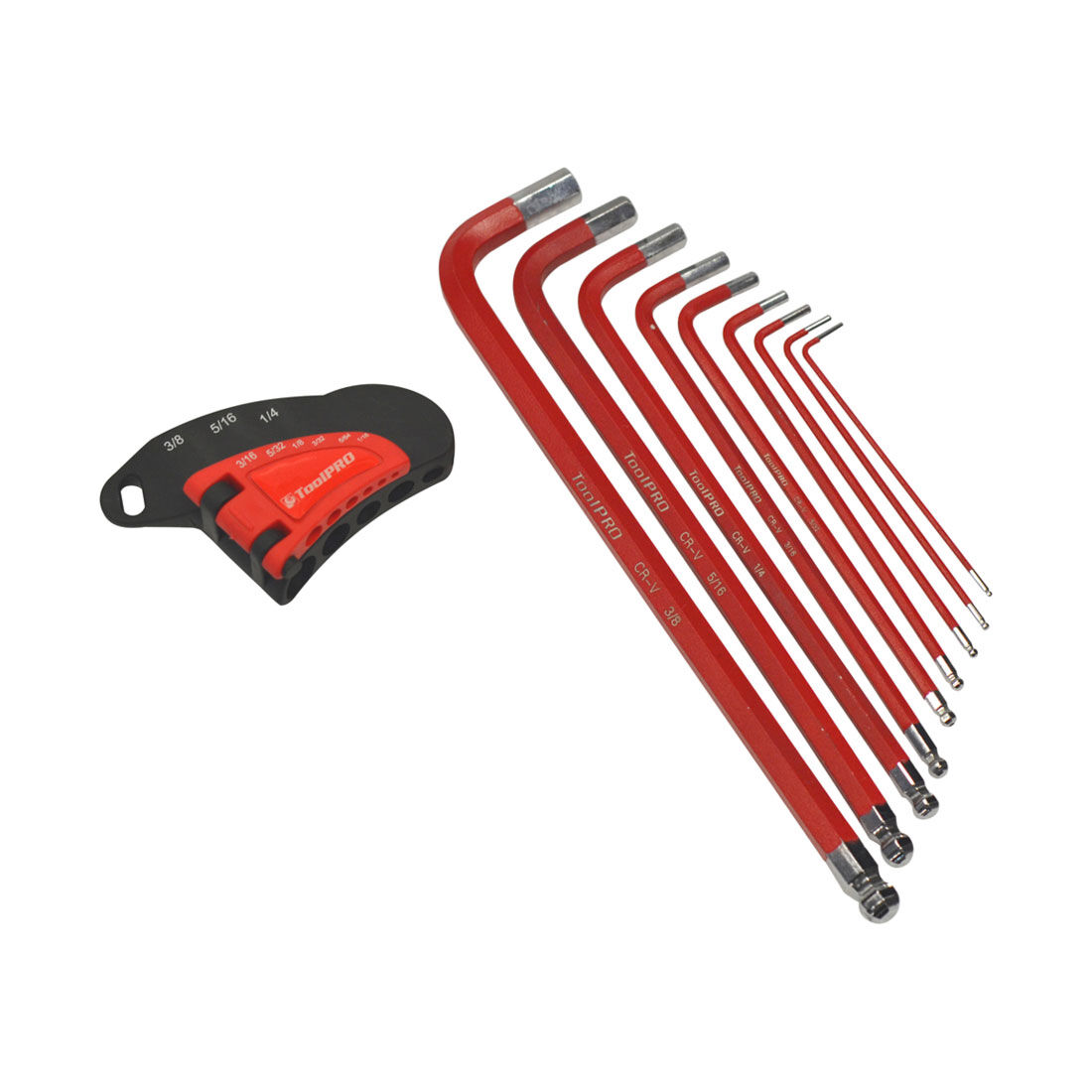 ToolPRO Long Hex Key Set - SAE, 9 Pieces, , scaau_hi-res