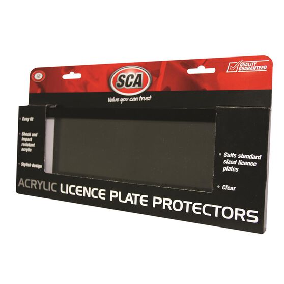 SCA Number Plate Protector - 6 Figure, Clear, Standard, , scaau_hi-res