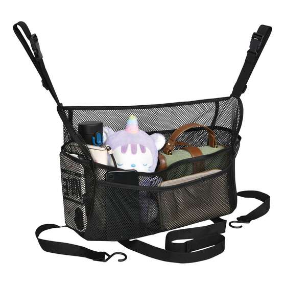 Cabin Crew Repreve Between Seat Organiser Black, , scaau_hi-res