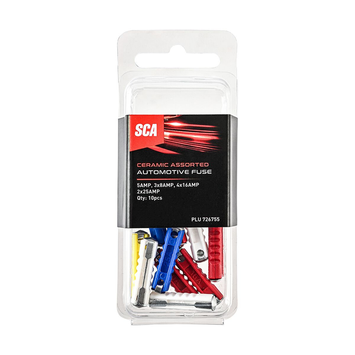 SCA Automotive Fuses - Ceramic Assorted, 10 Pack, , scaau_hi-res