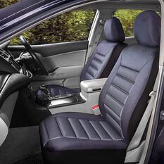 SCA Memory Foam Seat Covers Black Adjustable Headrests Airbag Compatible, , scaau_hi-res