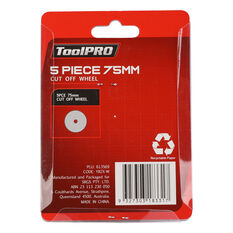 ToolPRO 5 Piece 75mm Cut Off Wheel, , scaau_hi-res