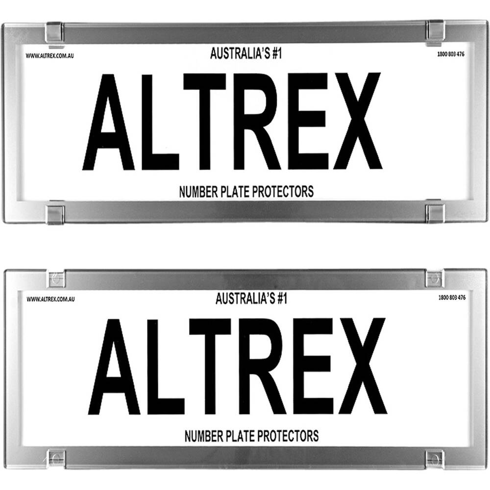 Altrex Auto Altrex Number Plate Protector - 6 Figure Chrome Slimline Clear 6VCC ...