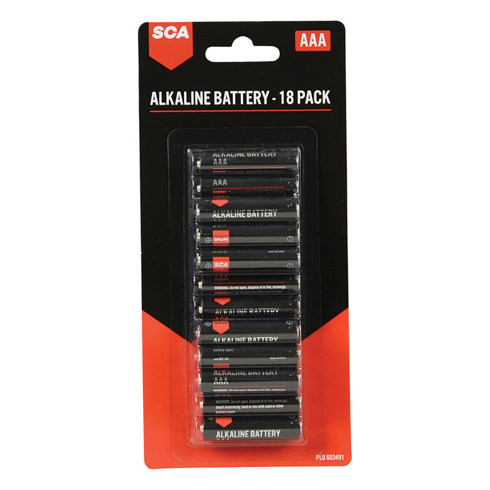 SCA Alkaline AAA Batteries 18 Pack Supercheap Auto