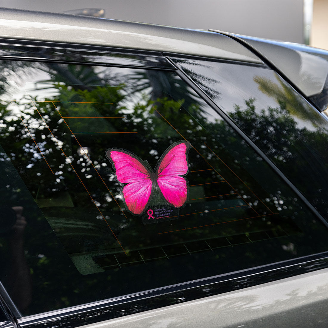NBCF Pink Ribbon Butterfly Sticker, , scaau_hi-res