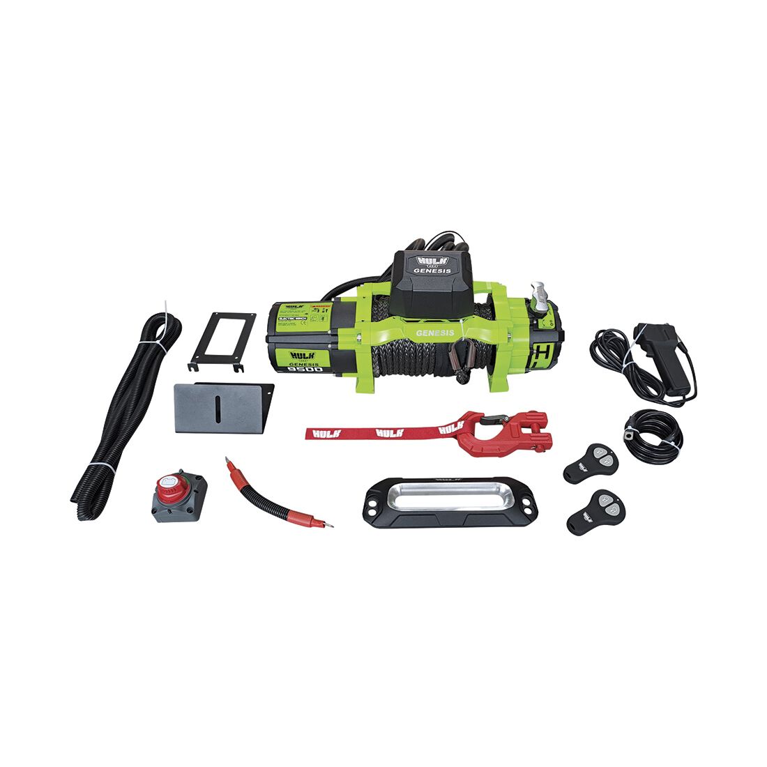 Hulk Genesis Recovery Winch 9,500lb With Synthetic Rope, , scaau_hi-res