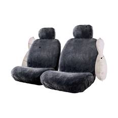 Gold CLOUDLUX Sheepskin Seat Covers - Slate Adjustable Headrests Size 30 Airbag Compatible, , scaau_hi-res