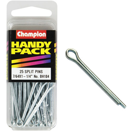 Champion Split Pins - 7 / 64inch X 1-1 / 4inch, BH184, Handy Pack, , scaau_hi-res
