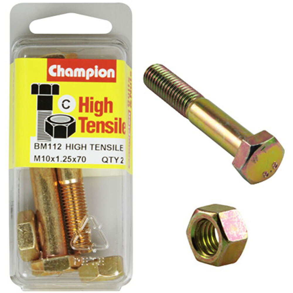 Champion Bolt 10mm X 70mm X 1.25mm, BM112 Supercheap Auto
