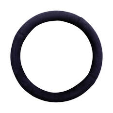 SCA Suede Velour Steering Wheel Cover Black 380mm Diameter, , scaau_hi-res