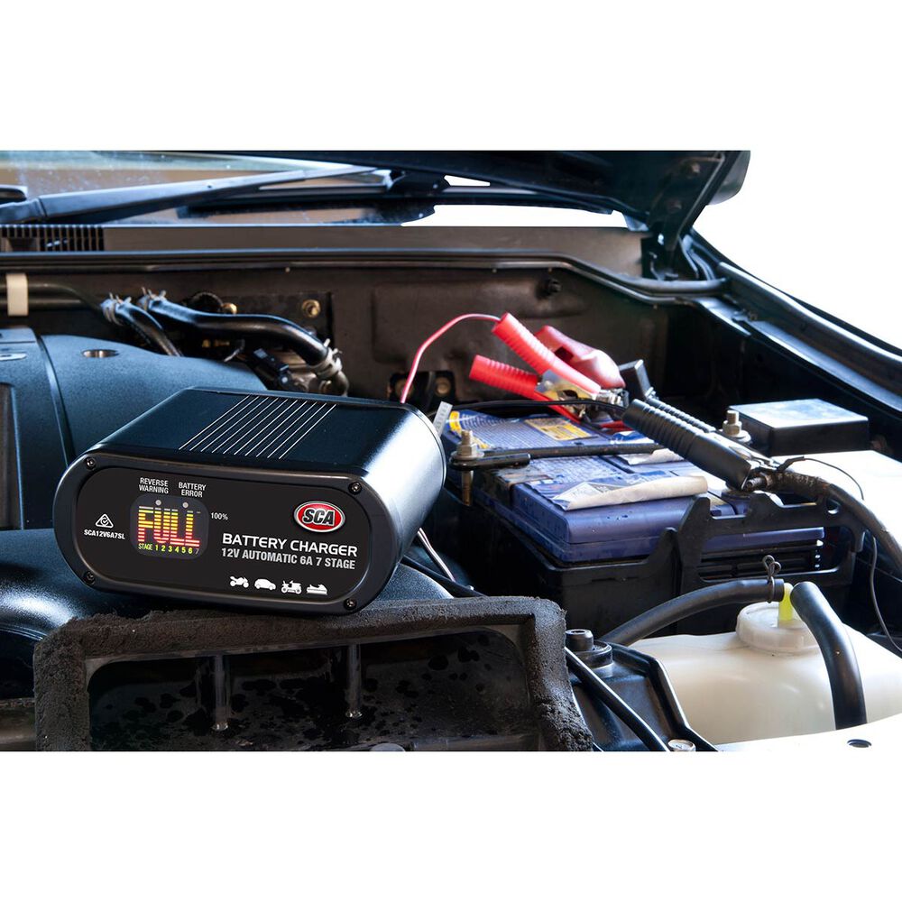 SCA Battery Charger 7 Stage, 12V, 6 Amp Supercheap Auto