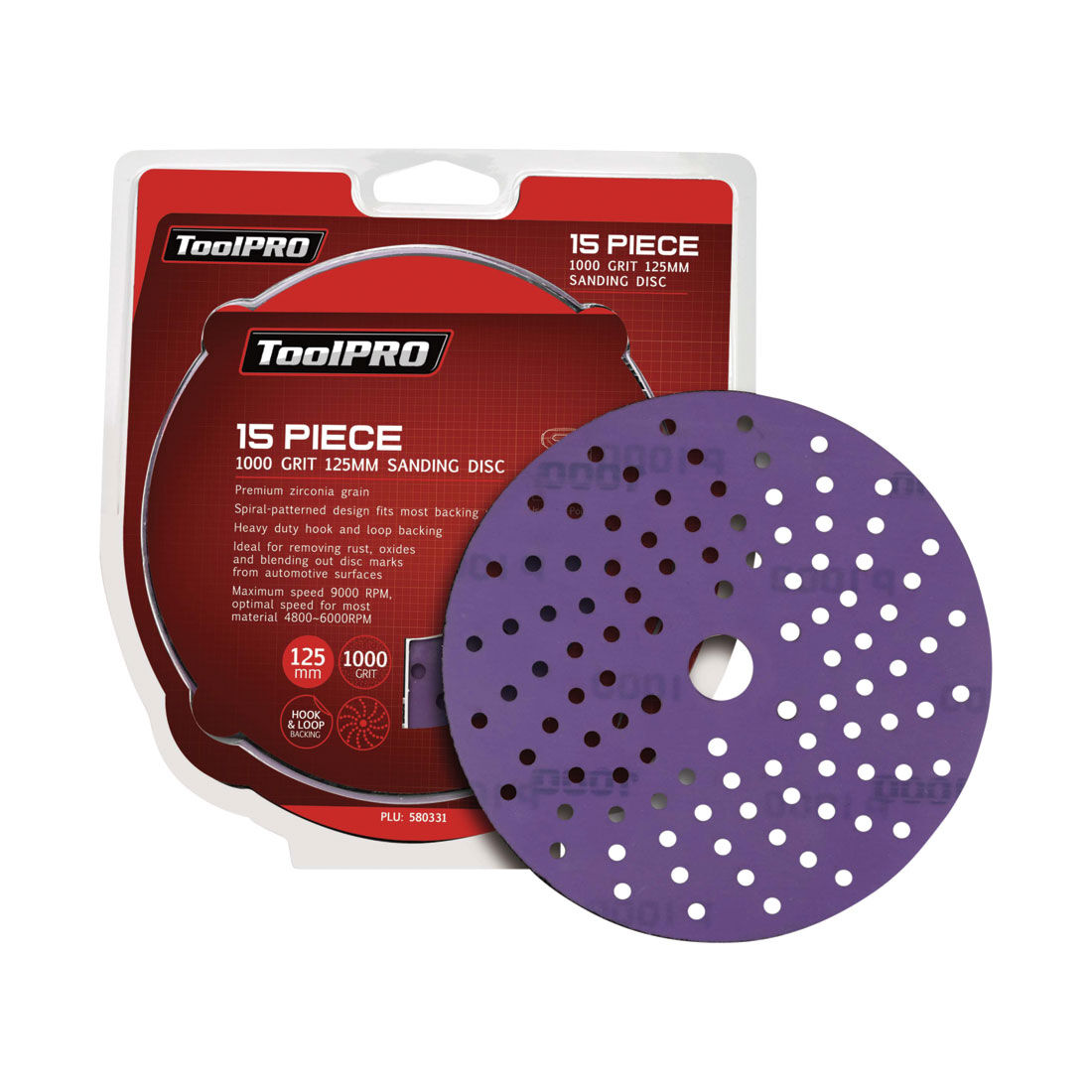 1000 grit sanding disc clearance