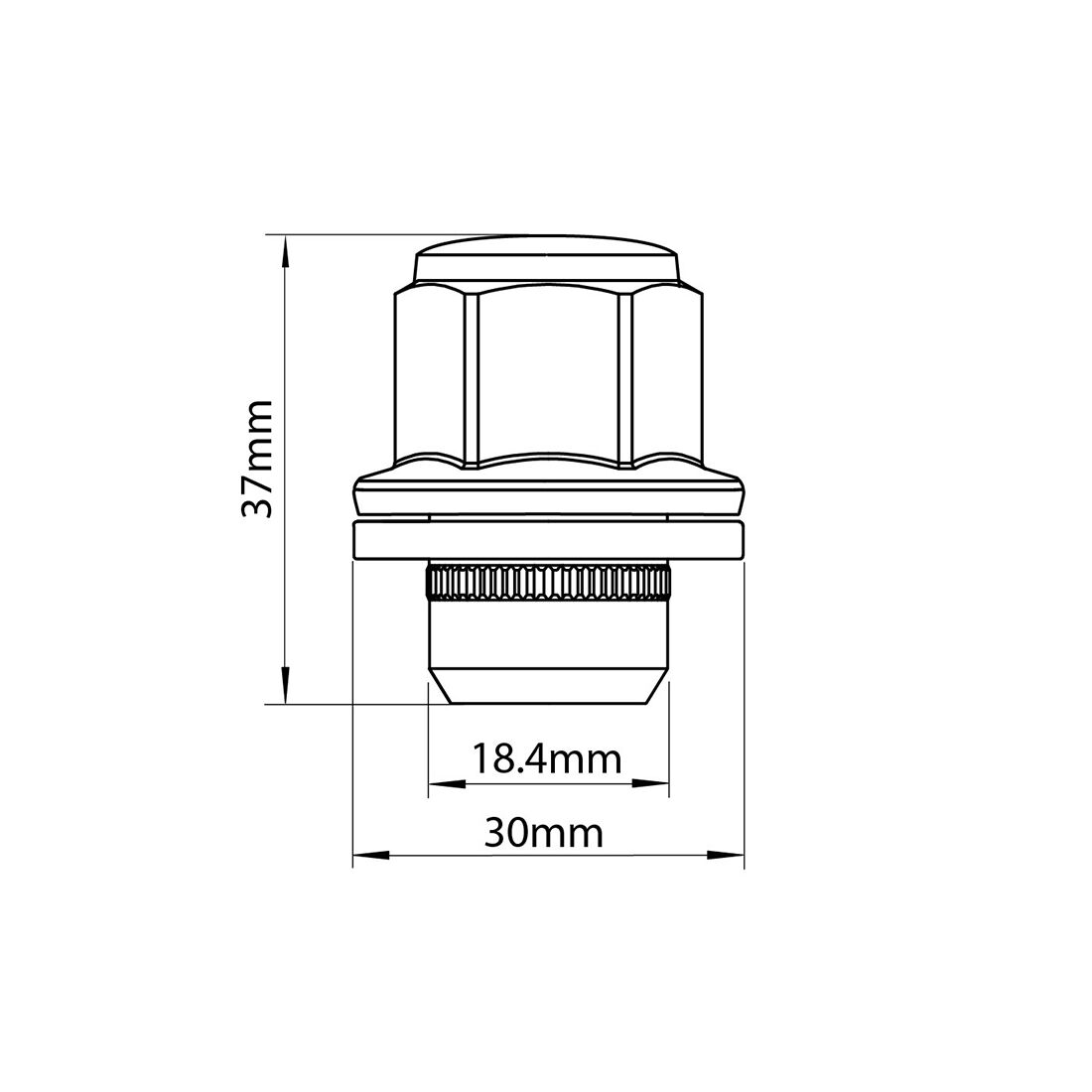 Tridon Wheel Nuts M12x1.5. Mag Seat w/Washer. 21mm Hex, , scaau_hi-res