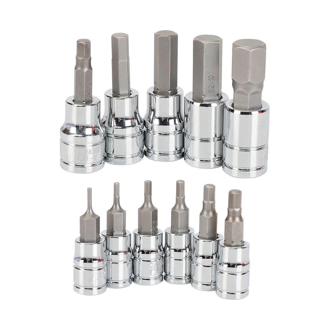 ToolPRO Hex Socket Set - 1/4 & 3/8" Drive, Metric, 11 Piece, , scaau_hi-res